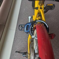 札幌】自転車 子供 キッズ asahi 16インチ 赤 補助輪 手押し棒