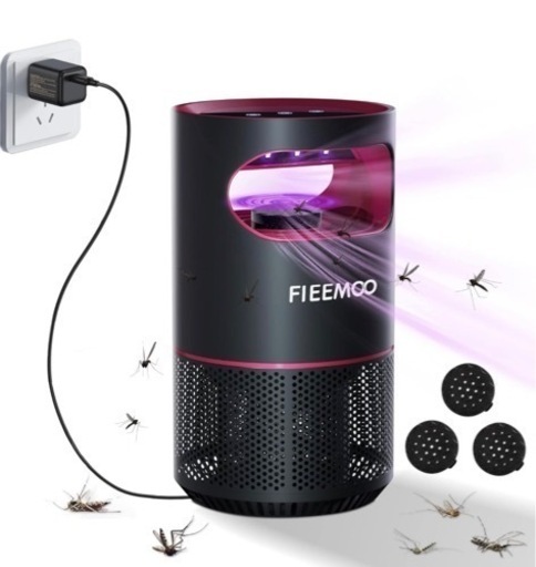 【未使用】fieemoo 吸引式蚊取り器 捕虫器 蚊駆除用品 こばえとり 吸引駆除 省エネ