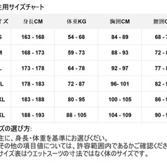ウエットスーツ長袖の画像