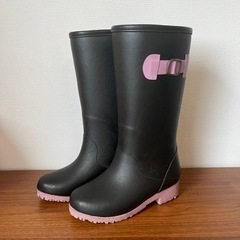 長靴　こども　19cm  ロングタイプ　黒　女の子