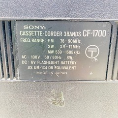 SONY CF-1700 カセットデッキの画像