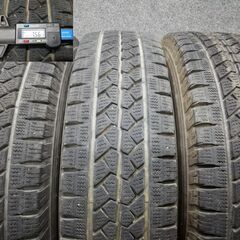 溝あり バントラック用 スタッドレスタイヤ BS 185R14 6PR 4本 タイヤのみの画像
