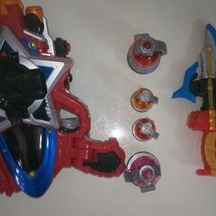 バンダイ仮面ライダー変身なりきりグッズセットと宇宙戦隊キュウレンジャー変身なりきりセットの画像