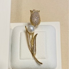 天然淡水パールブローチの画像