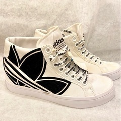 未使用 adidas originals 24.0cm スニーカー ハイカット コートバンテージヒールグラフィック アディダスオリジナルス DB1279 レディースの画像