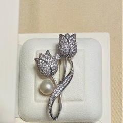 天然淡水パールブローチの画像