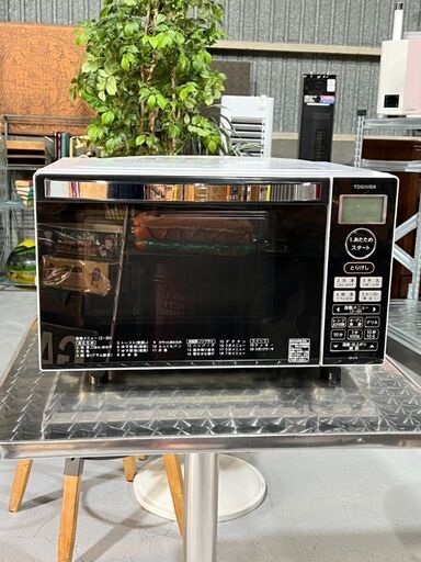 【TOSHIBA】東芝 電子レンジ オーブンレンジ ER-S18 2019年 ホワイト フラット庫内 大きなお弁当も◎ オーブン調理