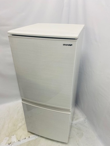 中古 2019年製 SHARPシャープ ノンフロン冷凍冷蔵庫 SJ-D14F-W ホワイト 137L つけかえ どっちもドア 家電 動作品 2ドア 家電 キッチン家電 冷蔵庫
