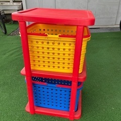 カラーカゴ　ボックス収納　おもちゃ入れの画像