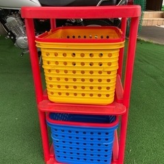 カラーカゴ　ボックス収納　おもちゃ入れの画像