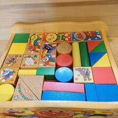 値下げ　アンパンマン　よくばり積み木セットの画像