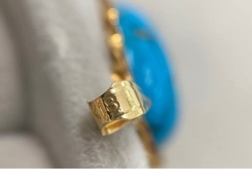 トルコ石 ネックレストップ K18 18金 ターコイズ アクセサリー