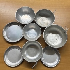 ミズノ製　アルミ皿カップセット　キャンプの画像