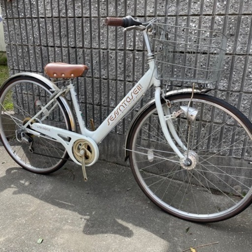 都内/千葉市引取】ママチャリ 27インチ自転車 6段変速/鍵/オートライト