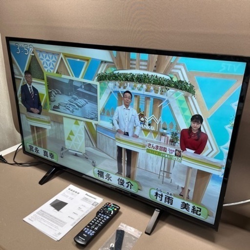 panasonic 43型/LED/4K/HDMI/USB/外付けHDD/WIFI/YouTube/テレビ/2018年製 TH-43F