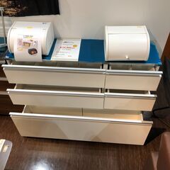 清潔なステンレス　大量収納カウンター120の画像