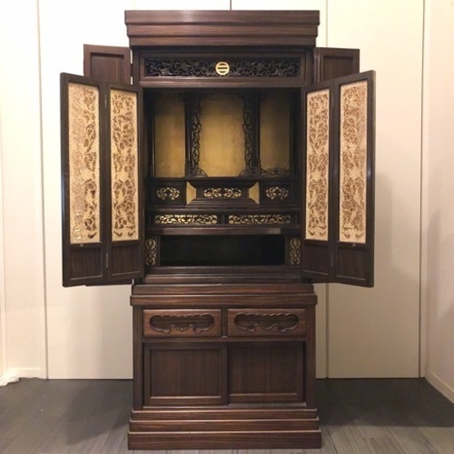 高級仏壇　50号　黒檀　三法金　併願供養済み　　元値400万