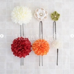 つまみ細工ヘアアクセサリー　着物　の画像