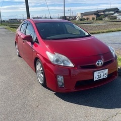 プリウス30 赤　車検あり
