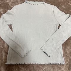GU トップス カットソー リブメローコンパクトT(長袖) ライトグリーン Lサイズの画像