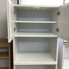【リサイクルサービス八光】幅59.5㎝　アイクラフト有限会社　60ハイレンジ　クリスタルⅢ　食器棚の画像