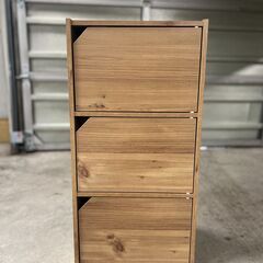 【美品】アイリスオーヤマ 扉付カラーボックス①  モジュールボッ...
