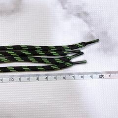 靴紐★丸紐 丸型 くつ紐 メンズ キッズ 120cm 黒 緑 ブラック グリーンの画像