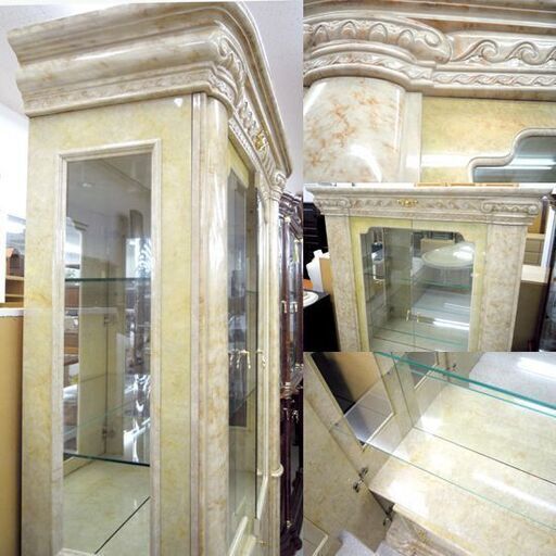 イタリア製 コレクションボード 飾り棚 ARREDO CLASSIC ガラス扉 キャビネット 食器棚 札幌市北区屯田