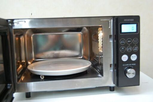 アイリスオーヤマ オーブンレンジ MO-T1501-B 2021年製 ターンテーブル式 ブラック 札幌市 アイリスオーヤマ オーブンレンジ MO-T1501-B 2020年製 黒 ターンテーブル式 ブラック 札幌市 清田区 平岡