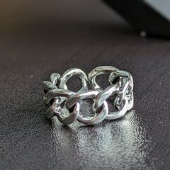 シルバーチェーンツイストリング（新品）12～13 号相当の画像