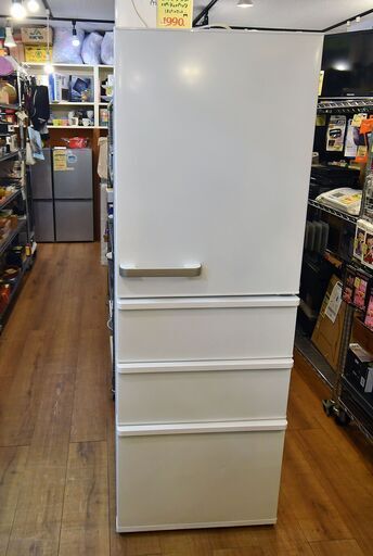 ●近郊格安配送可(^^♪●AQUA　AQR-36K　4ドア冷蔵庫　中古品●相模原　横浜　神奈川●アクア