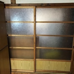 【最終価格】建具その4 型板ガラス「水輪」引き戸 昭和レトロ古民家の画像