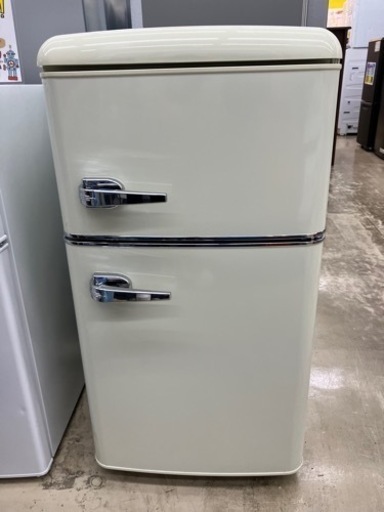 ?IRISOHYAMA?レトロデザイン?81L冷蔵庫　1726