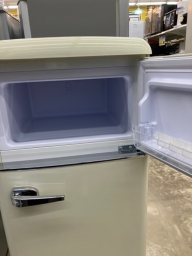 ?IRISOHYAMA?レトロデザイン?81L冷蔵庫　1726
