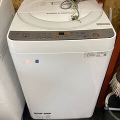 ☆中古￥11,800！SHARP　6.0kg洗濯機　家電　2019年製　ES-GE6C-W型　【BD058】