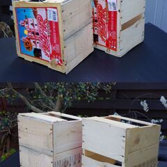 【USED/レア】アスパラガス 輸入木箱(MADE IN MEXICO) ×2点-①(’24年3月下旬入手)の画像