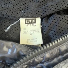 男女兼用　EDWIN撥水パーカーの画像
