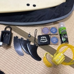 サーフボード一式　リーシュ付き　初心者用の画像