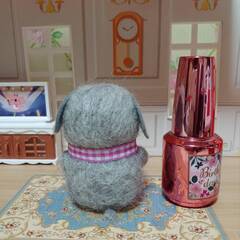 小さな可愛いぞうさん　羊毛の画像