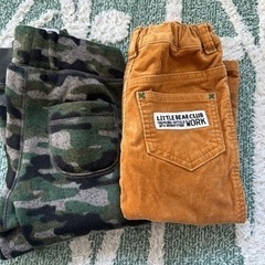新品　裏ボア迷彩柄　美品コーデュロイ パンツ　95 100 センチ　子ども服の画像