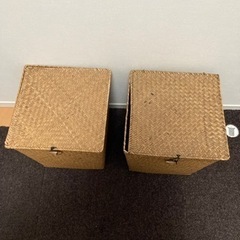 ZARAHOME 籐のカゴ　2個セットの画像