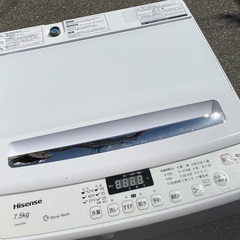 【RKGSE-162】特価！ハイセンス/7kg/全自動洗濯機/HW-G75A/中古品/2018年製/当社より近隣地域無料配達