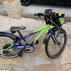 子供用自転車　クロスバイク　24インチ　ブルー　青　マウンテンバイク　　　　の画像