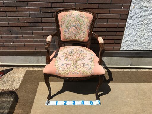 EA206)チェア アンティーク ヨーロッパ輸入品 幅：約57cm 高さ：約92cm 奥行：約50cm 座面高さ：約45cm 中古品【取りに来られる方限定】