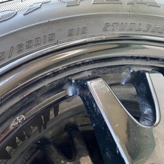 車のパーツ タイヤプリウスホ純正ホイールスタドッレスタイヤ、ホイールの画像
