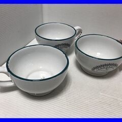 ▼【コック・スープマグ　3点セット　未使用　長期展示品　小物入れ...