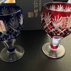 商談中　江戸切子　廣田硝子　お猪口ぐい呑み新品ペア品