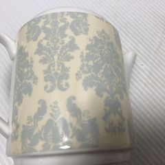 ▼【ティーポット＆カップ　白地　紅茶　緑茶　未使用　長期保管品】（NF240131）Zi-515-92Wの画像