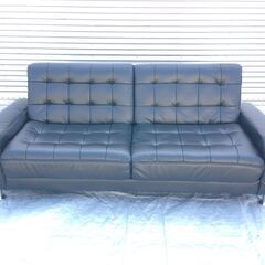 ◆516◆ソファー W約190cm / ソファベッド 黒 / モ...
