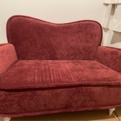 限定セール！現品限り！フランフラン　ソファ　赤　2人掛け　レトロ　アメリカン franfran 美品/2人掛けソファ/珍しいワインレッド/早い者勝ち
